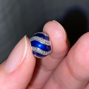 Pandora Navy striped bead